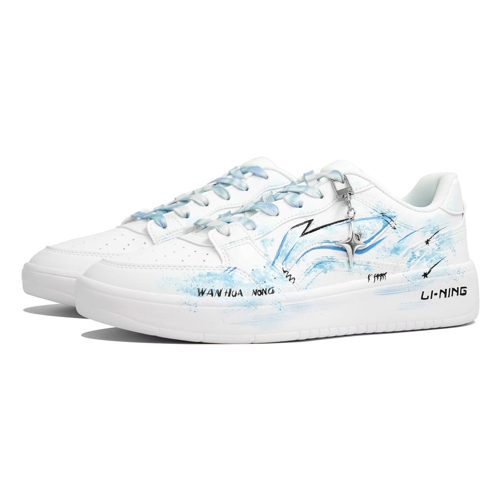 Li Ning Sycee Wan Hua Nong, Galaxy Blue Island, Shopping Bag Abrasion Resistant Lightweight Low top Skateboard Shoes AGCT339-6(Team113-S-BOX)