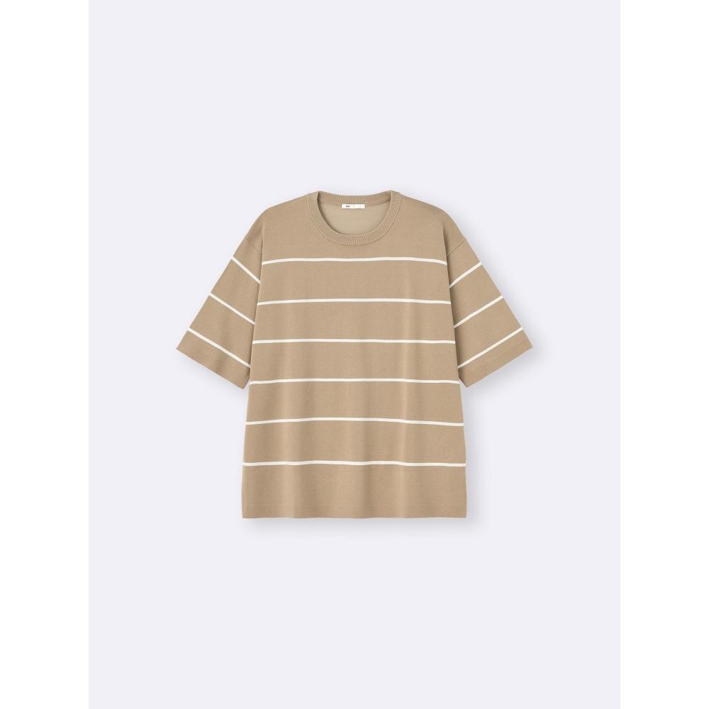 GU by Uniqlo Washable Knit Striped Tee  5 Minute Sleeve 