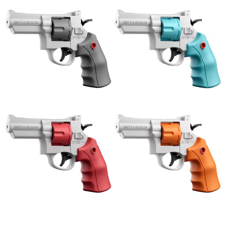 Non-Toxic Summer Revolver Water Gun Toy Mechanical Continuous Water Gun Toys Children Outdoor Beach Water Toys Kids Adult Gift