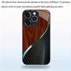 Wood grain line splicing pattern tempered glass phone case suitable for iPhone 17 16 15 14 13 12 11 Pro Max Plus shockproof
