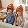 Solid Color Baby Ear Protection Cap Faux Lamb Fleece Lining Toddler Kids Cap  For Boys And Girls