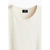 H M Ribbed Sleeveless Top sliM Fit creaM