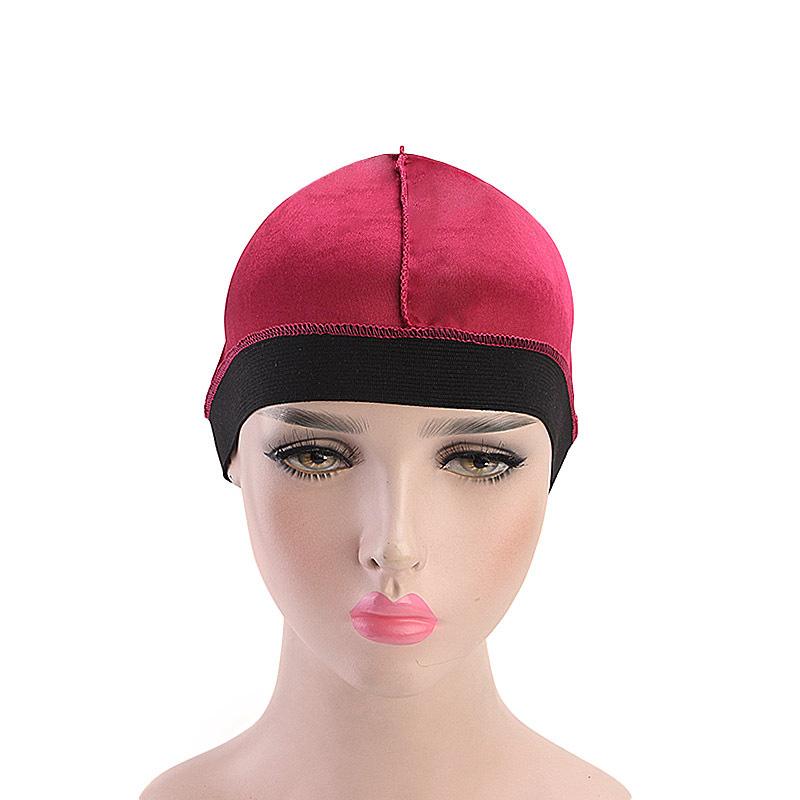 1Pc Night Sleep Headcover Street Style Hair Accessories Breathable Wave Cap Hair Loss Wig Caps Elastic Chemo Cap Imitation Silk