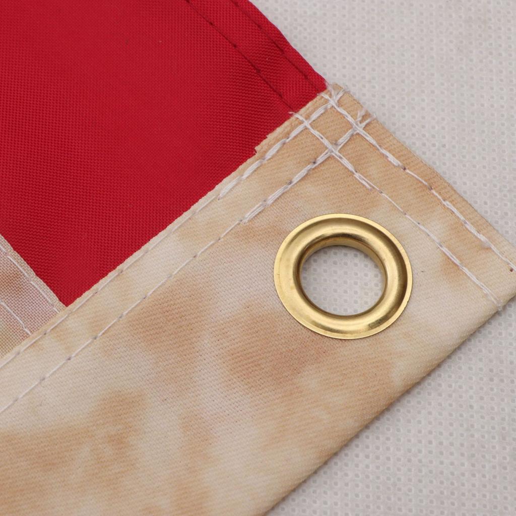 Vintage Alte Amerikanische 13-Sterne Bestickte Flagge, Oxford-Stoff Wasserdichte Flagge 3*5FT Amerikanische Bestickte Flagge