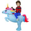 Erwachsene Kinder Buntes Einhorn Aufblasbares Kostüm Ausgefallen Lustiges Aufblasbares Kostüm für Jungen Mädchen Halloween Purim Anime Cosplay Kostüme