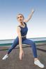 Cheerful Healthy Compression Tights and Leggings Size Women's High-Waisted (Blue, Lightweight, M)