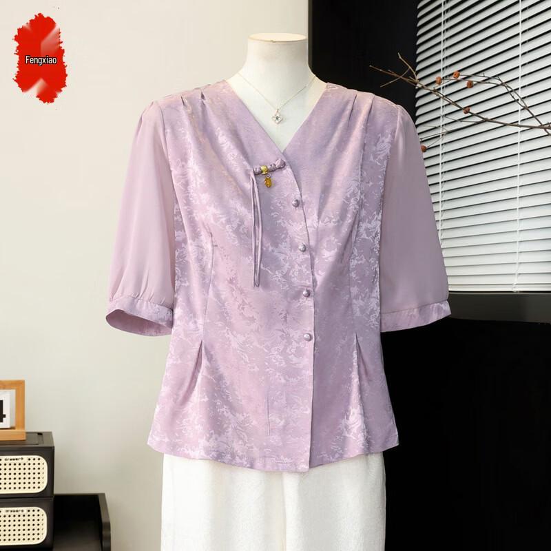 New Chinese Style Summer Shirt for Middle-aged Women