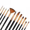 12 PCS Nylon Bristle Brush Set, Nylon Flat Brushes, Watercolor Brushes, Oil Paint, Artists, Amateur Acrylic Painting