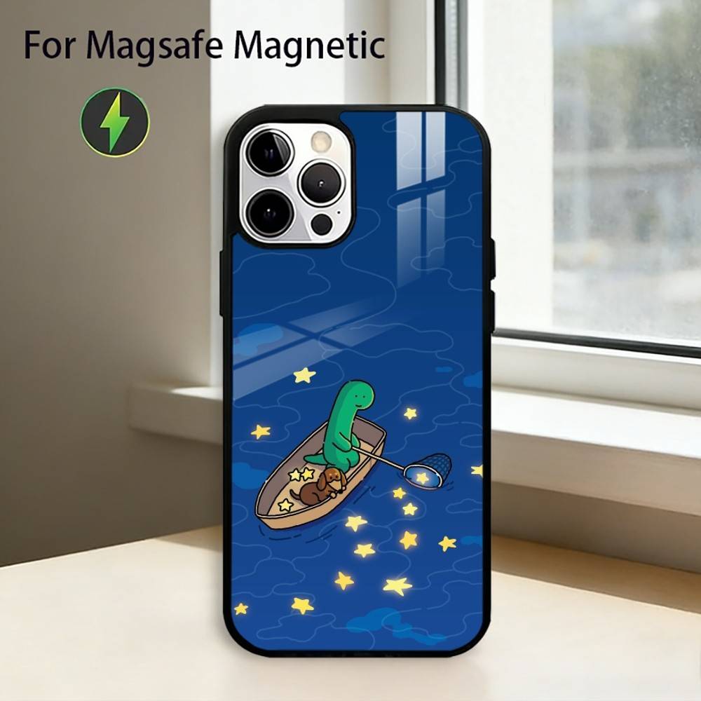 Cute J-Joguman D-Dinosaurs Phone Case For iPhone17,16,15,14,13,12,11 Plus,Pro Magnetic For Magsafe Wireless Charging
