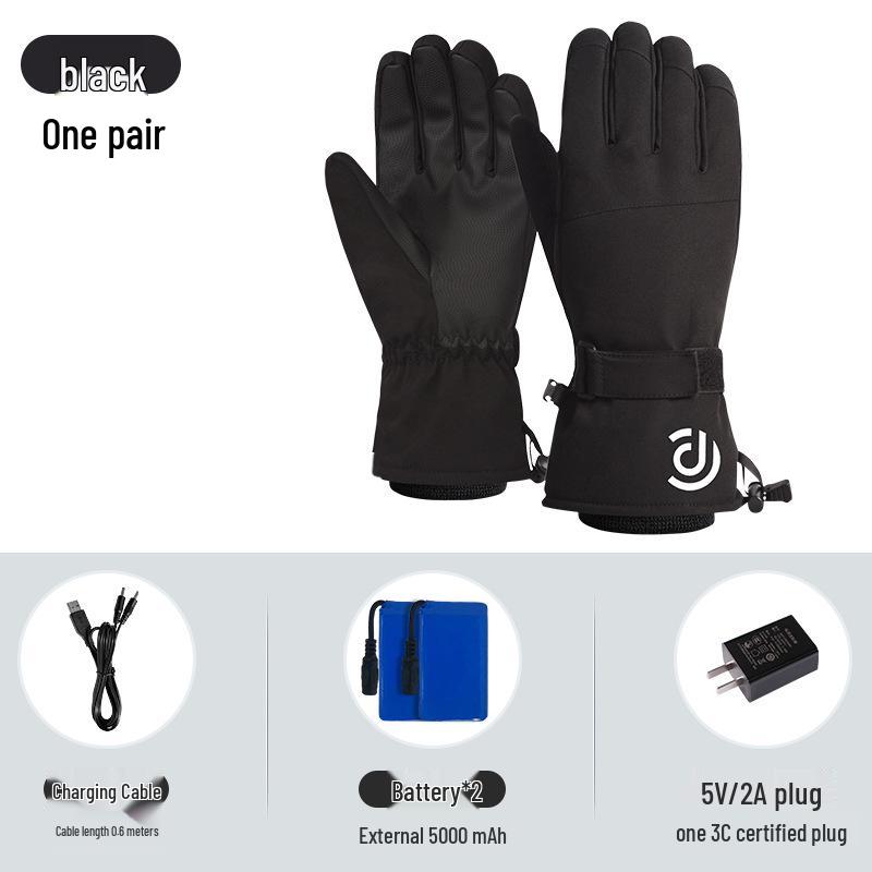 Unisex Waterproof Heated Motorcycle Gloves for Winter Riding