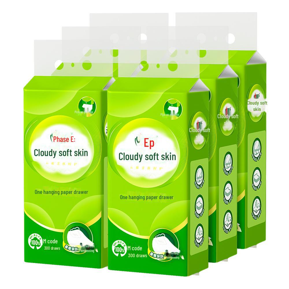 Heart To Heart Cloud Series: Thick 4-Layer Hanging Facial Tissue with Hook