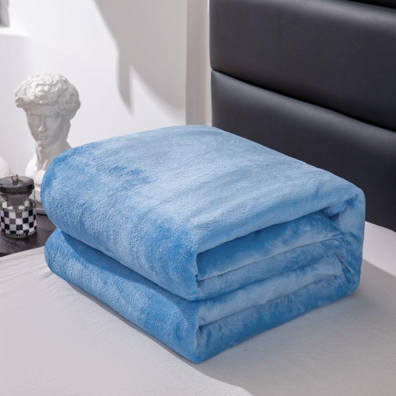 Solid Flannel Multifunctional Blanket, Soft And Skin-Friendly, Warm And Comfortable, Suitable For Living Room, Bedroom, Office.