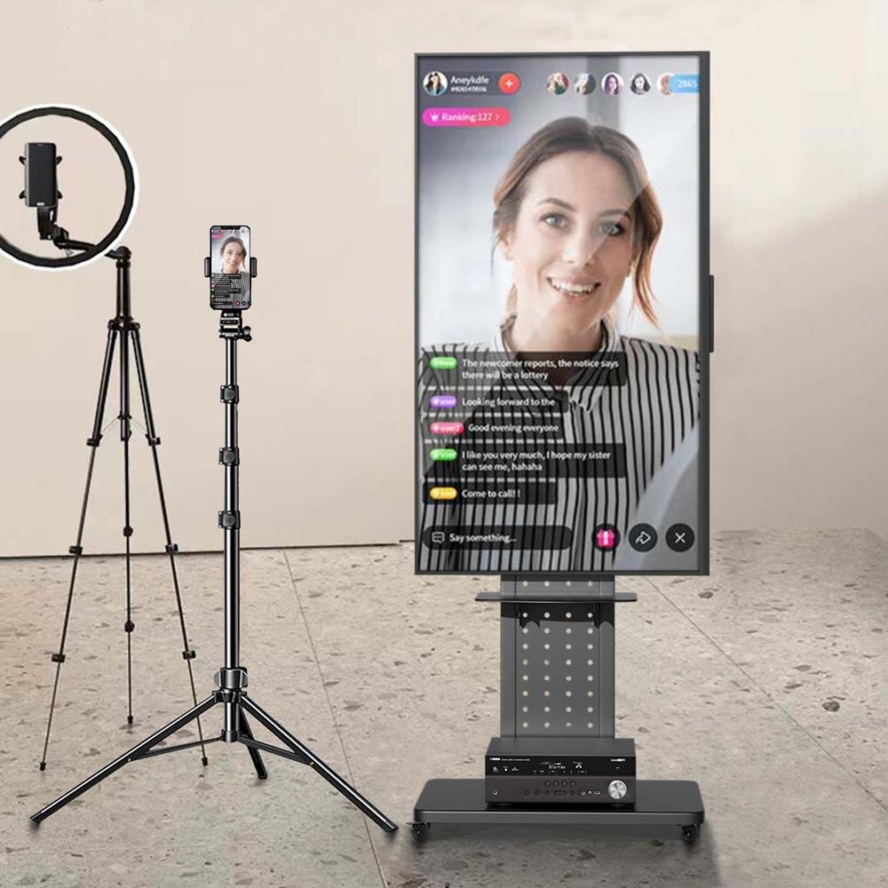 UNHO Universal Rotating Vertical TV Floor Mount Stand Bracket for 32-65 Inch TV Stand Max Load 50KG Height Adjustable 130-160cm