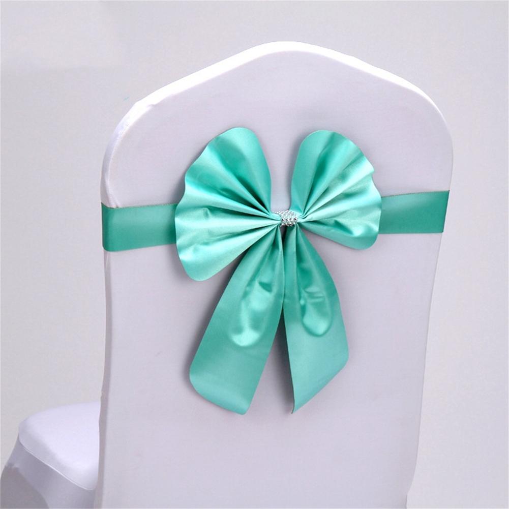 10Pcs Chair Sashes Chair Cover Bands Elastic Bows  Chair Sashes Band For Wedding Party Hotel Banquet Event Decoration