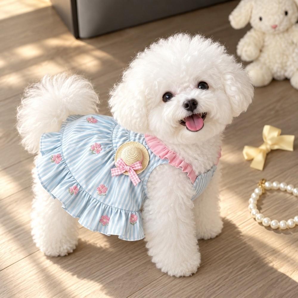 Breathable Cat Dog Dress Sleeveless Cat Dog Outfit Fashion Pet Sundress  Pet Supplies
