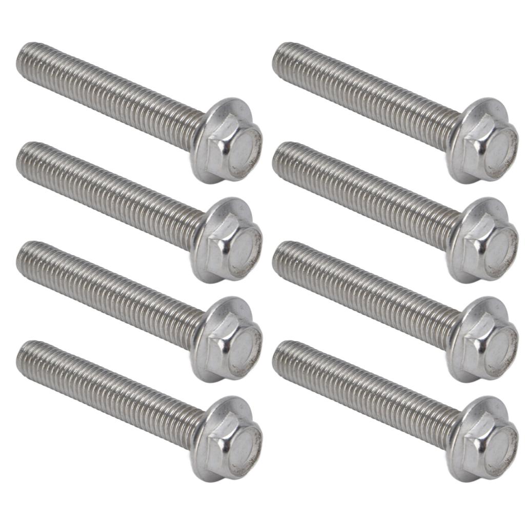 20Pcs M10x1.5 Screw Bolts A2?70 Stainless Steel Flanged Hex Head Bolt with Gasket DIN6921M10x60