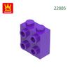 Non-Toxic 77Pcs/Lot 1X2X1 2/3 With Studs On 1 Side Block Moc Color Accessories Compatible With 22885 Brick Diy Children Toy Assembly