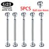 Implantatgrad Titan ASTM F136 Innengewinde Gerade Barbells Zungenring Ohrringe Piercing Schmuck Stange 2/5/50 Stück/Los
