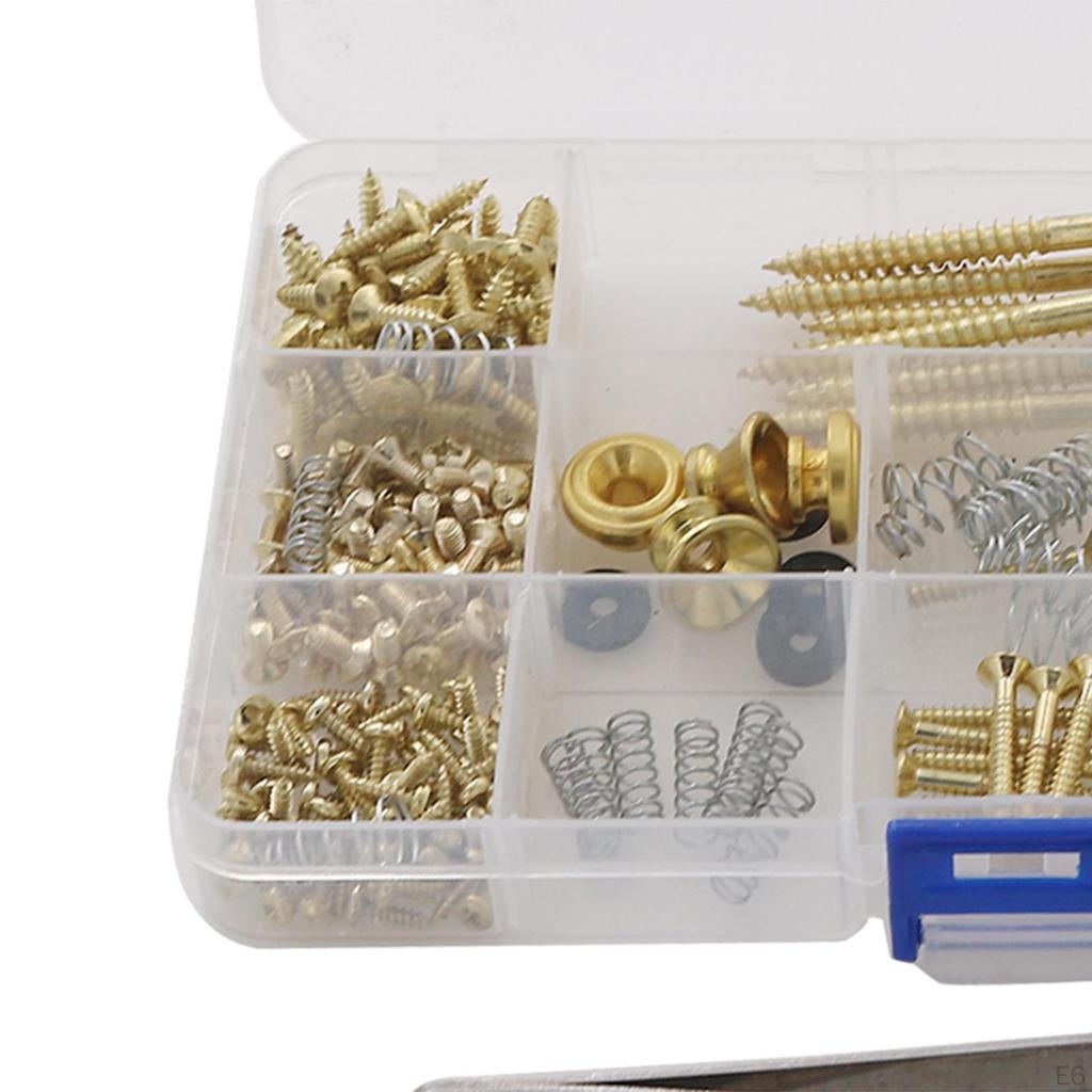 262Pcs Electric Guitar Screw Kit Mounting Screws DIY Hardware for Tuner