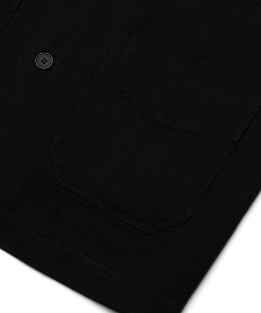 Connect Kinloch Washed Cotton Loose Fit Jacket [Black]
