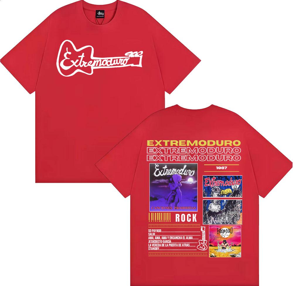 Rock Band EXTREMODURO Album Cover T-shirts for Men Retro 90s Hip Hop Classic T Shirt Summer Tops Oversized Short Sleeve T-shirt