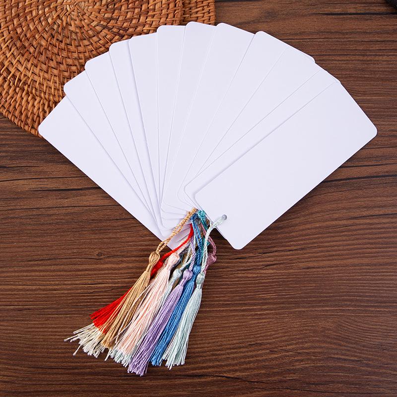 Creative DIY Bookmark Kit: Blank Cards with Embossed Dried Flowers and Leaves