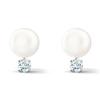 Treasure Pearl Rhodium Plated Pierced Earrings Women Earrings White 5559420