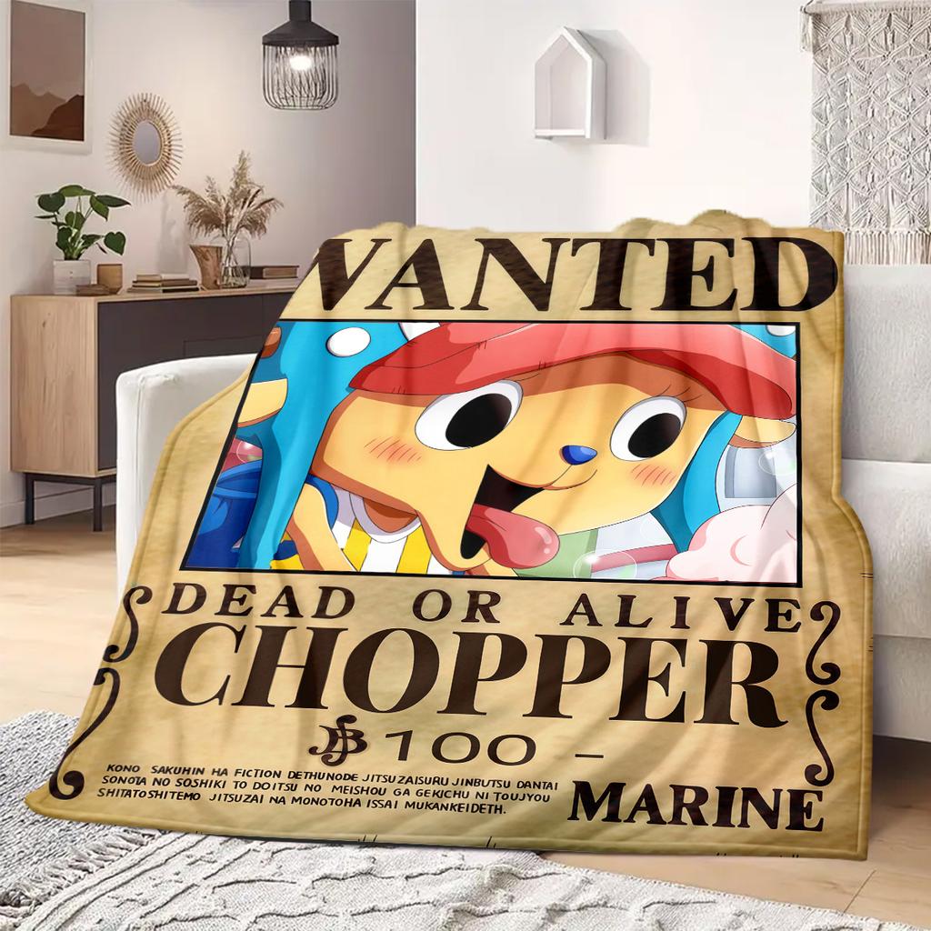 ONE PIECE Tony Tony Chopper Print Blanket Warm Comfortable Flannel Blanket Suitable for Bedrooms,Sofas, Beds,Chairs -QIAO117
