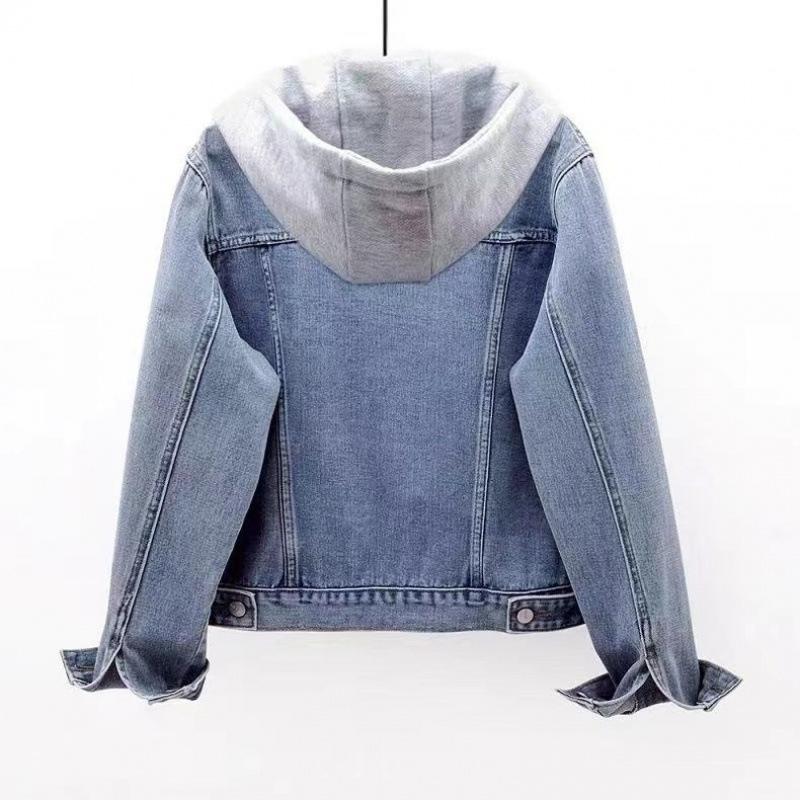 Denim Jacket Women's Fleece Thickened Autumn and Winter New Versatile Loose Thickened Cotton Clothes