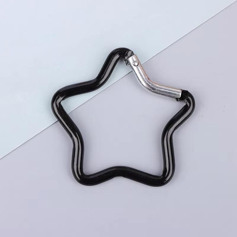 3/1Pcs Five-pointed Star Shaped Aluminum Carabiner Spring Lockin Key Chain Clip Backpack Camping Hiking Bottle Hanging Buckle 4