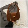Women's Bag 2025 New Portable Woven Bag Simple Women's Shoulder Bag Chain Oblique Span Bag Texture Small Bag