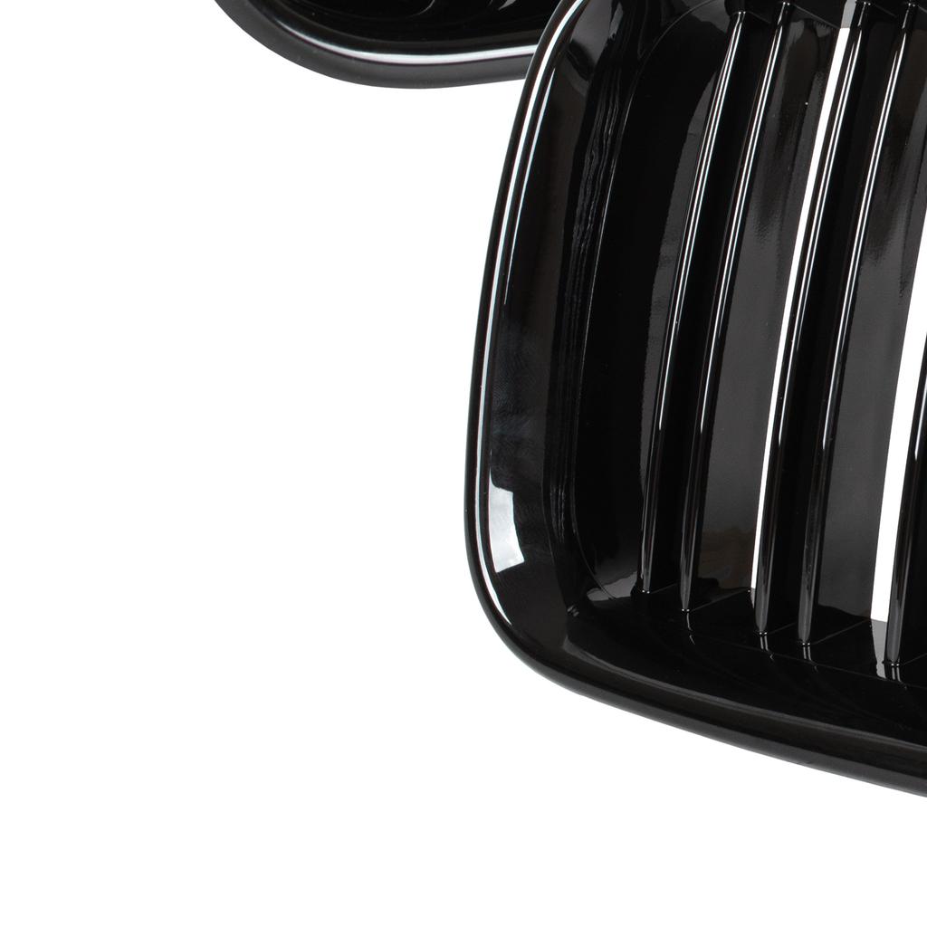 BMW 3 E36 91-96 grilles between the headlights (kidneys) left + right set BLACK GLOSSY DOUBLE BAR