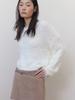 Asula Leather Fur Mix Skirt (Brown)