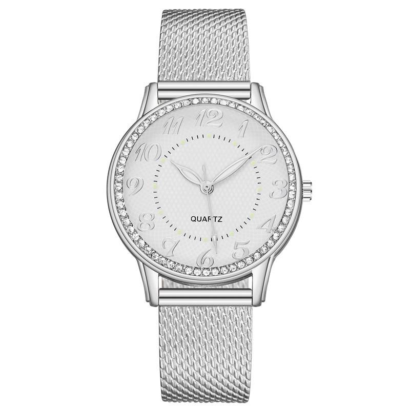 Ladies Silver Gold Rose Gold Luminous Quartz Watch With Stainless Steel Buckle For Women