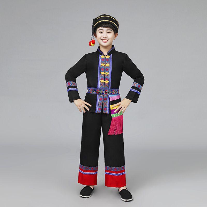 

Детский тибетский костюм 56 Детский костюм меньшинства Девочка Тибетский Белый Монгольский Мяо Туцзя Naxi male 120cm