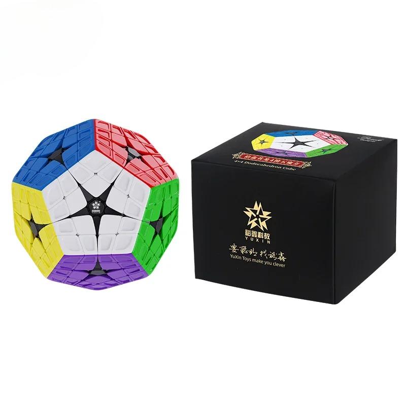 Yuxin 4x4 master kilominx Magic Speed Cube Stickerless Professional Huanglong 4x4 Megaminx Cube Puzzle Master