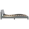 Bed Frame  Dover  Light Gray 152x203 cm Fabric