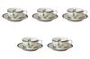 Set of 5 NB Prun Black Tea Cups and Saucers X 9 X Fuse Ware Cups and Saucers by Setomonohonpo [11.5 5.5 Cm, 200cc]