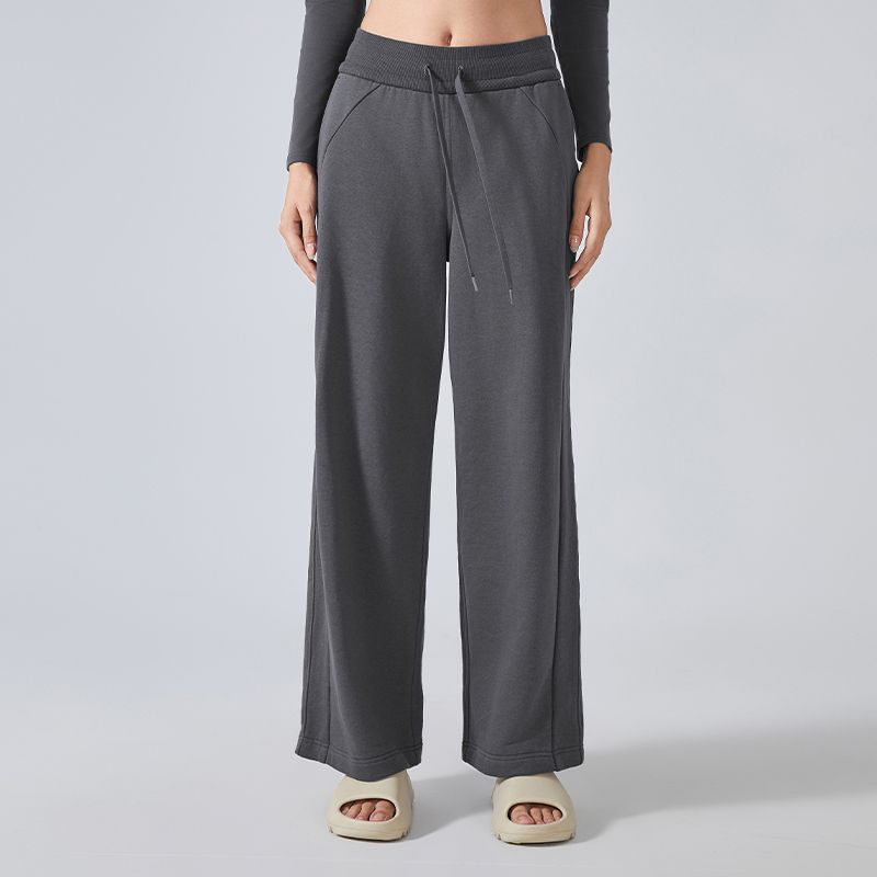 

Loose Straight-leg Yoga Pants Women s Wide Leg Track Pants Women s Spring & Fall Quick-Drying Drape Plus Size High Waist Casual Fitness Pants Graphite Ash M/6 (Recommendation 50.00 kg-57.50 kg