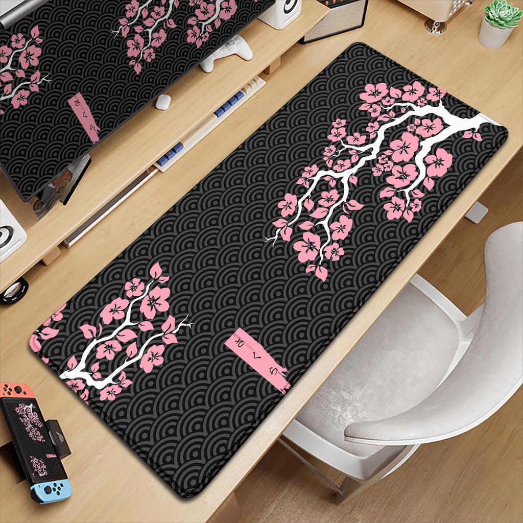1pc Hd Print Sakura Mouse Pad Xxl Gaming Keyboard Deskmat NonSlip Office Carpet Laptop Kawaii Japanese Cherry Blossom Mousepad