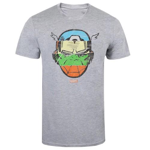 Marvel Avengers Mens Faces Heather T-Shirt
