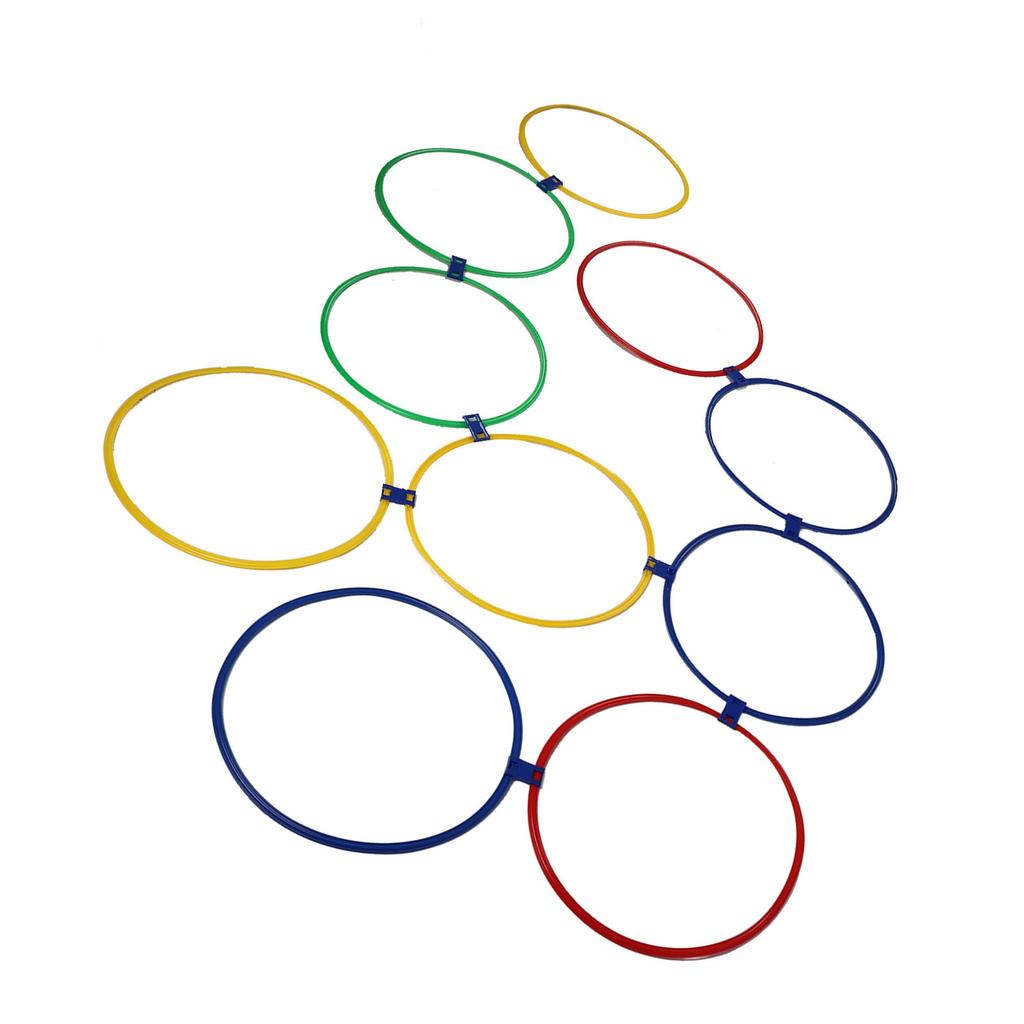 10PCS Kids Exercise Hoops Jumping Hopscotch Game Rings for Sensory Training Physical Fitness