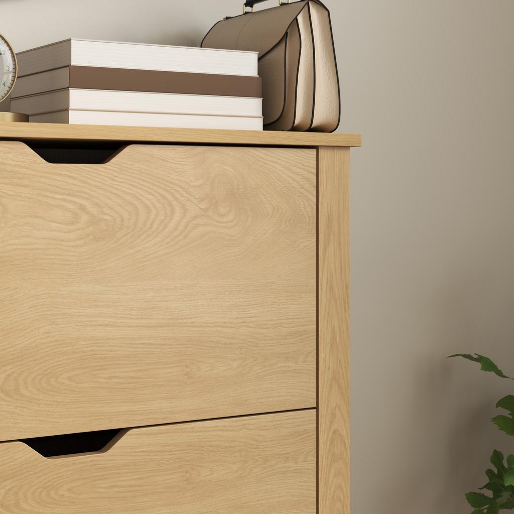 Slim Shoe Cabinet Narrow Shoe Cupboard With 3 Drawers Adjustable Shelves For 18 Pairs Of Shoes Natural Wood Finish