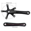 1Pair 170MM Mountain Road Bike Alloy Single Crankset Repair Parts (Black)