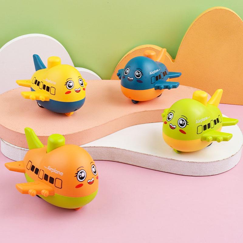 Children's Cartoon Airplane Pull-Back Toy