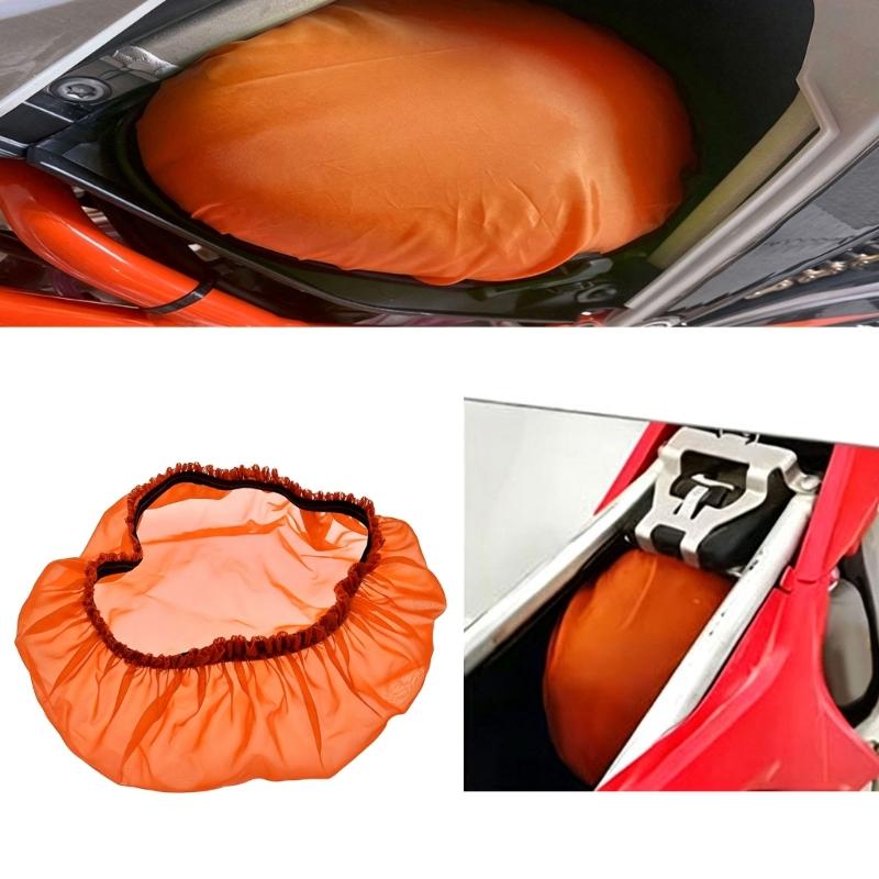 Motorcycle Air Filter Dust Cover with Elastic Opening, Mesh Outer Filter Guard for Round Filters in Dusty Daily Use
