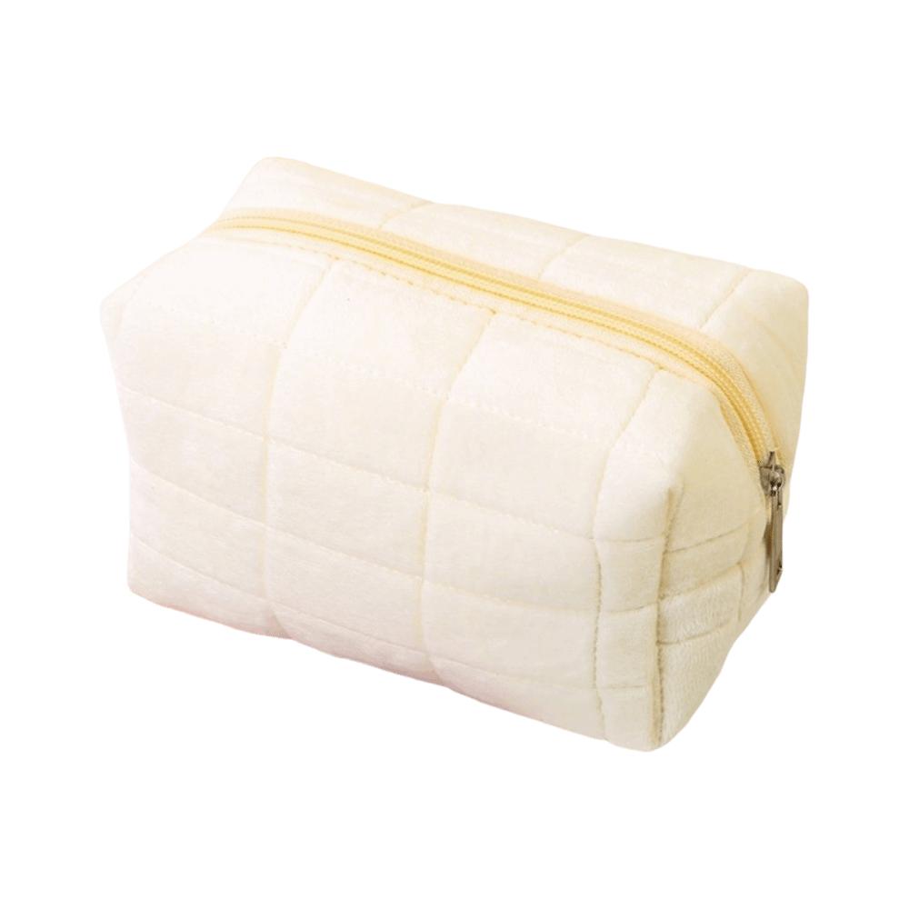 Minimalist Plaid Makeup Bag Zipper Closure Travel Toiletry Bag Cosmetic Bag Students