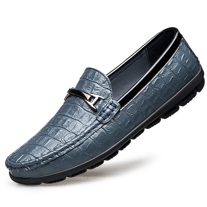 

Мода 2024 года, мужская новая высококачественная роскошная модная черная обувь для бизнеса, свиданий, переговоров, официальной вечеринки, свадьбы, комфорта, крокодиловой кожи Lefu 39 синий