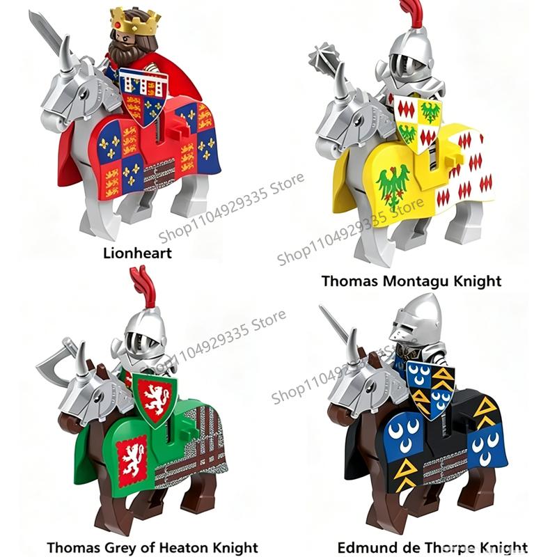MOC Mittelalterliche Bausteine Zubehör Burgen Gotische Ritter Drache Löwe Krieger Pferd Helme Schilde Rüstungen Äxte Steine Spielzeug