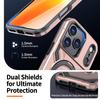 For iPhone 17 Pro Max Magnetic Case Ring Kickstand PC + TPU Hybrid Phone Cover